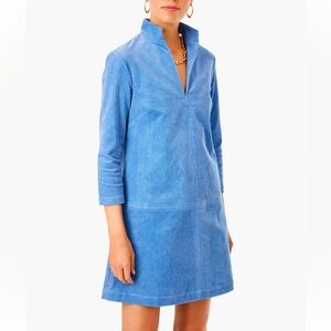 Tuckernuck Dutch Blue Corduroy Clifton Dress, Size S
